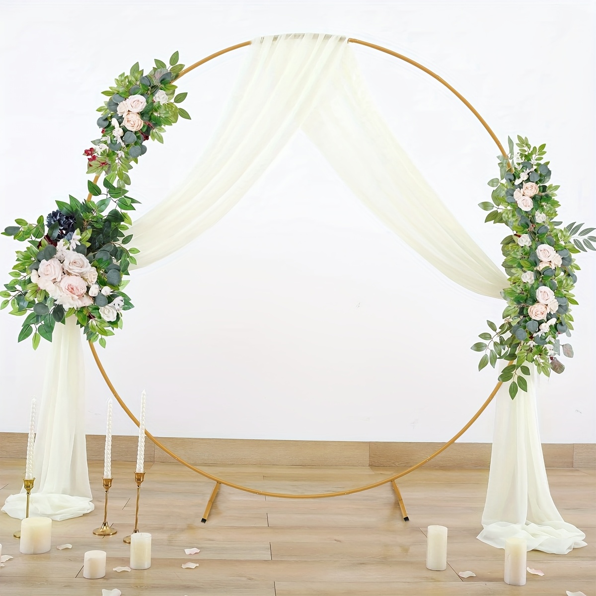 Wedding Balloon Arch - 5.9-6.6-7FT Metal Circular Balloon Arch Stand