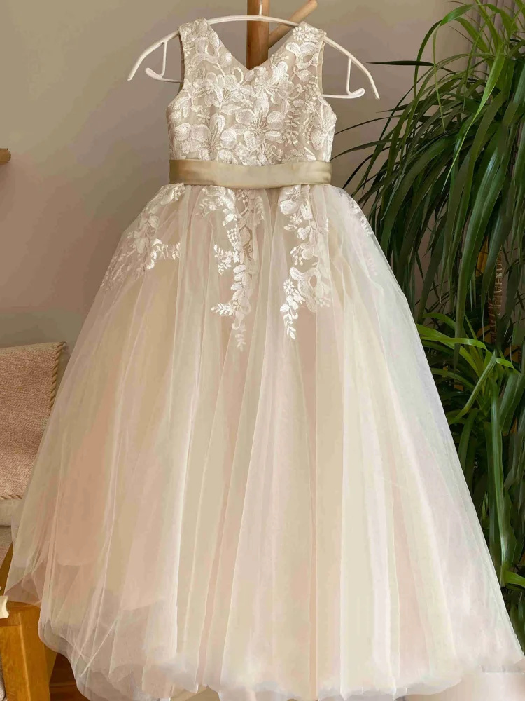 Bridal Sash Ribbon - Elegant Flower Girl Dress For Wedding