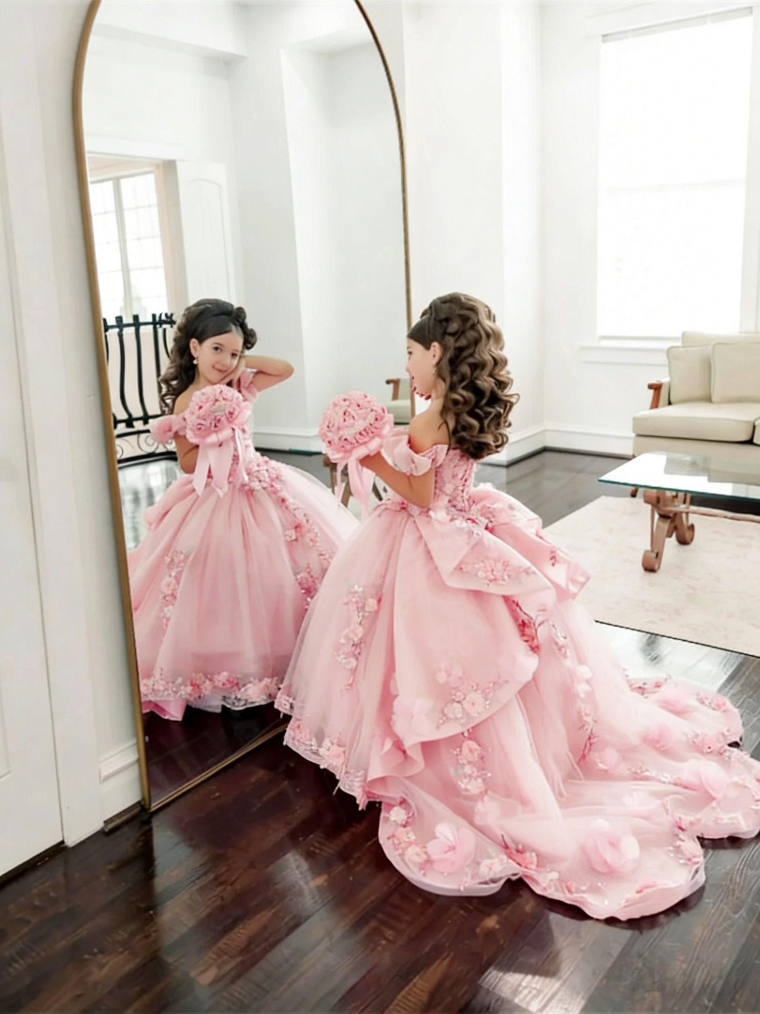 Bridal Sash Ribbon - Girl Gown Flower Girl Dress for