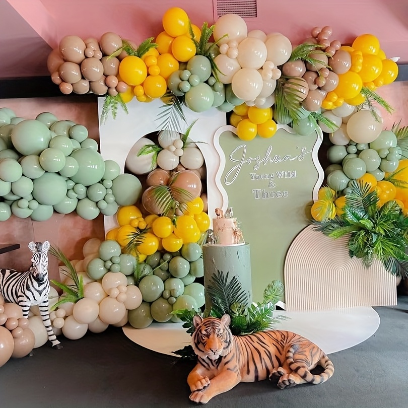 Wedding Balloon Arch - 146pcs Sage Green Yellow Balloon Arch