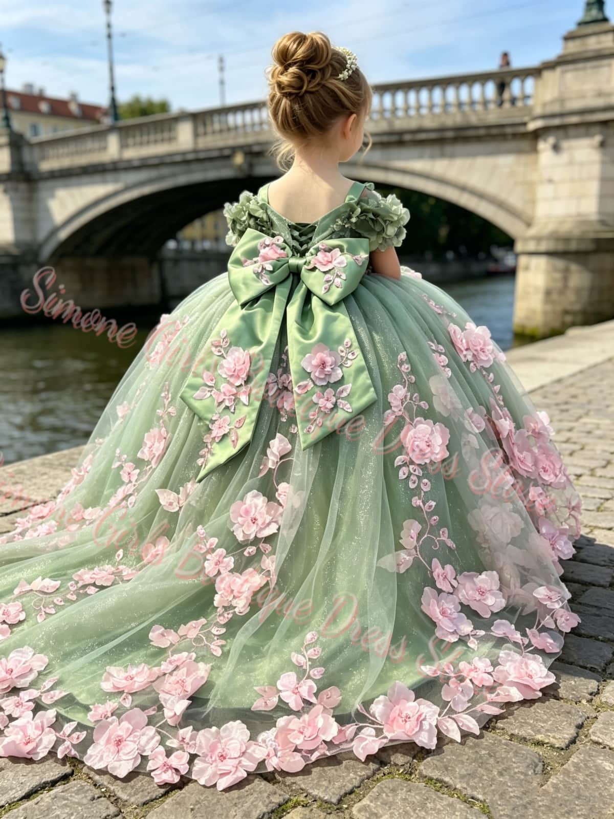 Bridal Sash Ribbon - High Quality Luxury Floral Girls' Dress