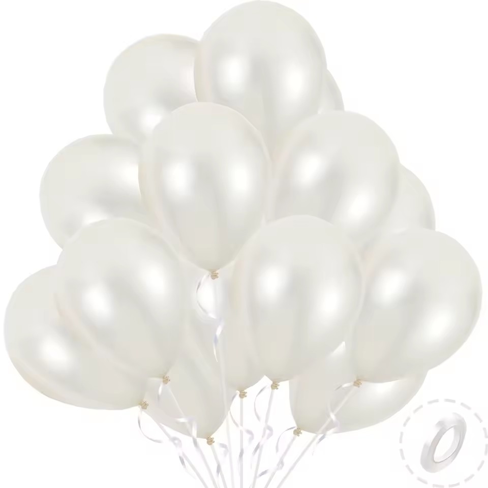 Wedding Balloon Arch - 21Pcs Pearlescent White Balloons 5/10/12 inch