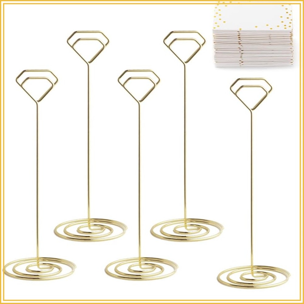 Place Card Holder - 12pcs Unique Table Number Holders with