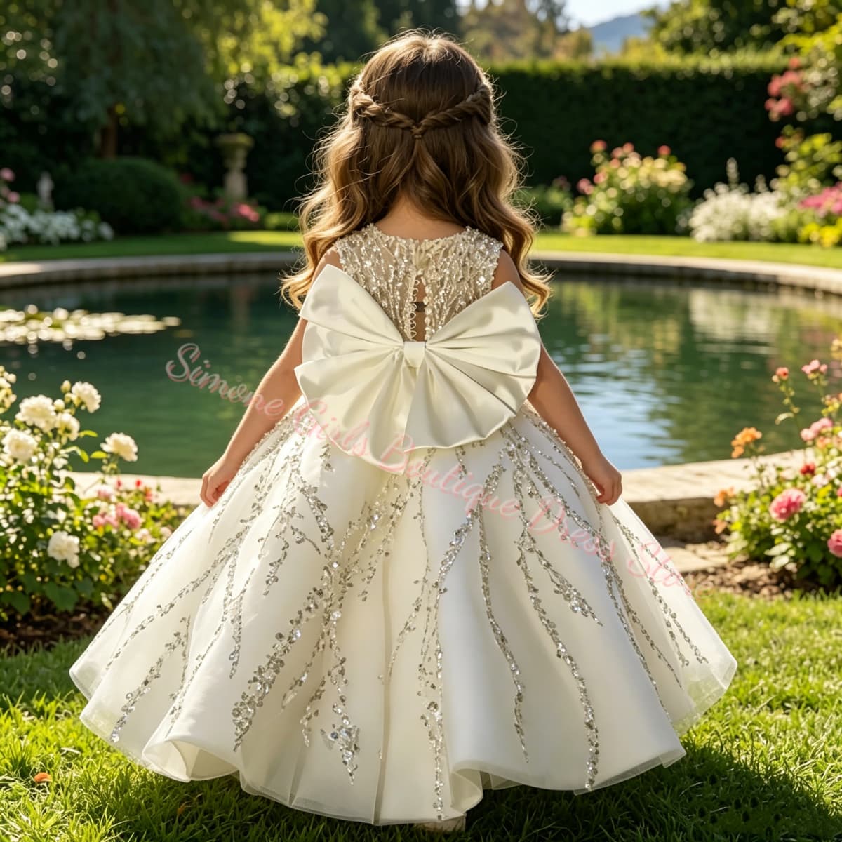 Bridal Sash Ribbon - Flower Girl Dress Luxury Beaded Wedding