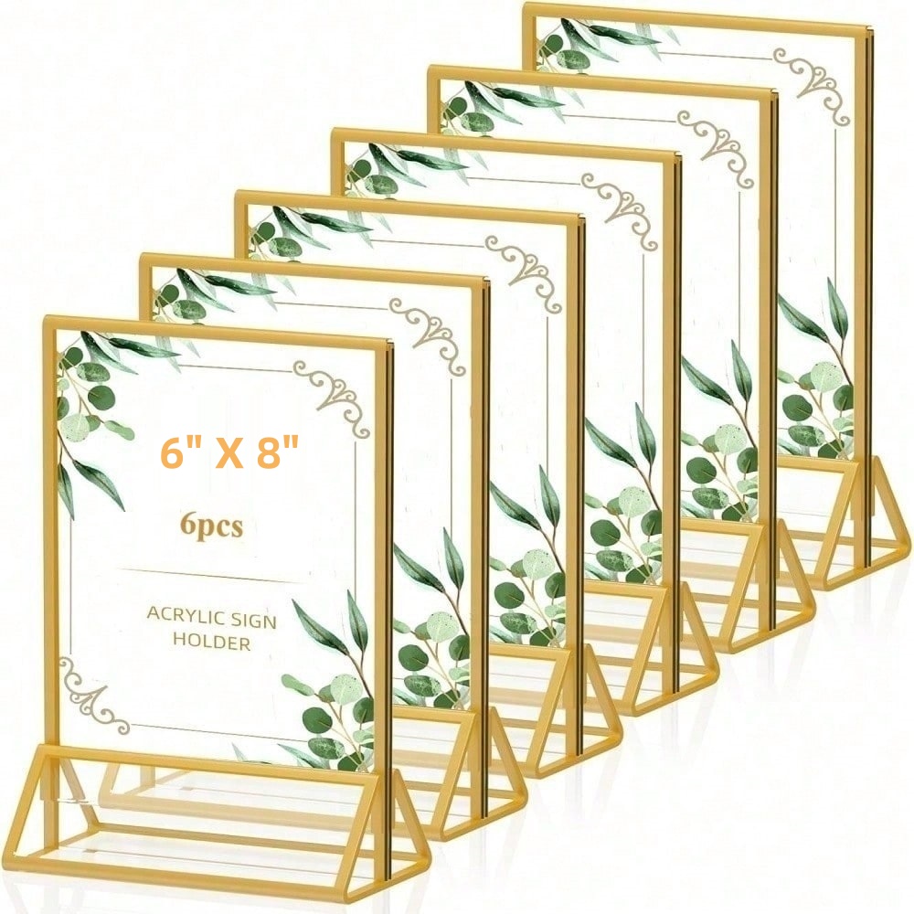 Table Number Gold - Pack of 6 6x8 Gold Picture