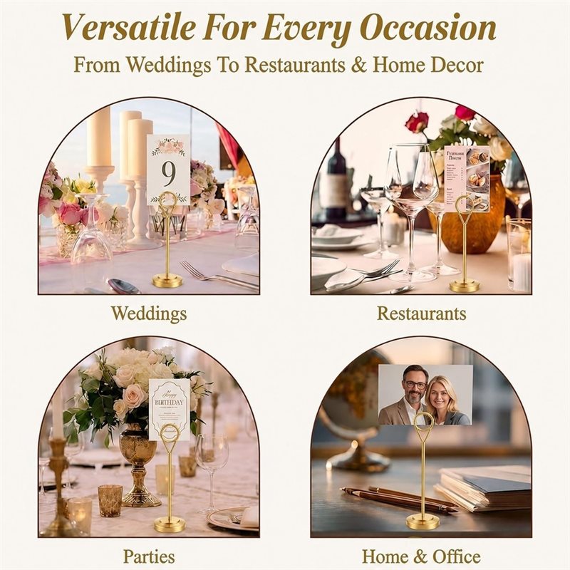 [NEWA64Z!】 Sturdy Photo Pictur - огляд і ціна Table Number Gold