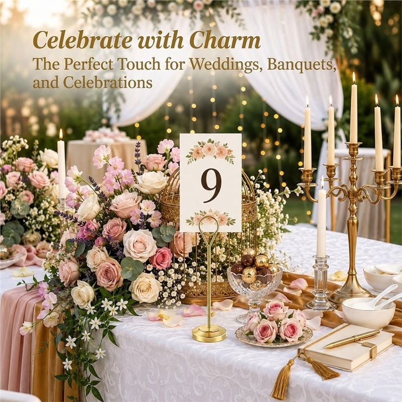 [NEWA64Z!】 Sturdy Photo Pictur - огляд і ціна Table Number Gold