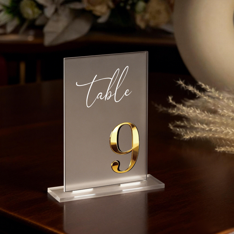 Acrylic Table Number Wedding T - огляд і ціна Table Number Gold
