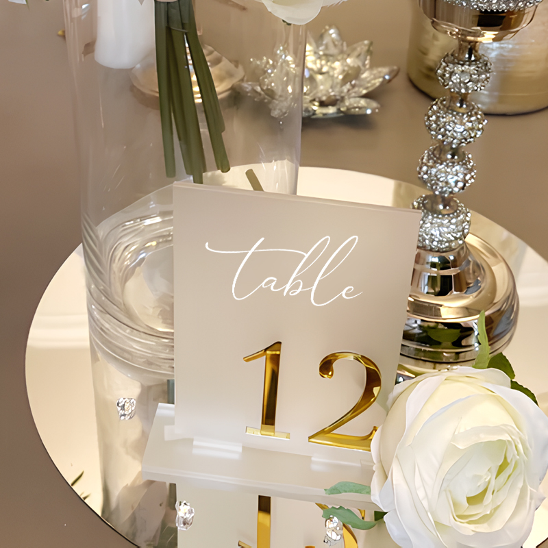 Acrylic Table Number Wedding T - огляд і ціна Table Number Gold
