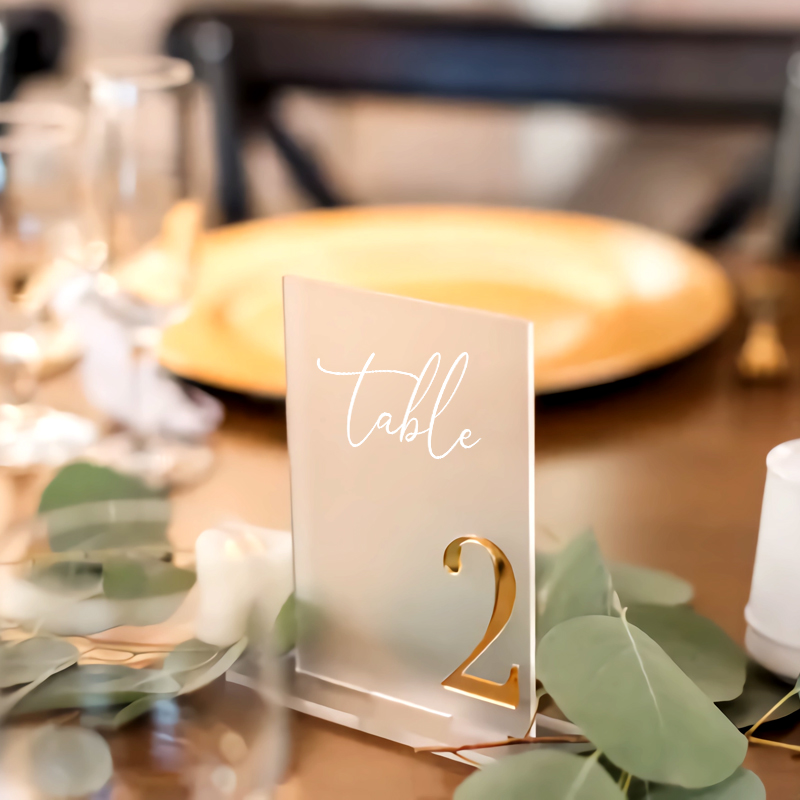 Acrylic Table Number Wedding T - огляд і ціна Table Number Gold