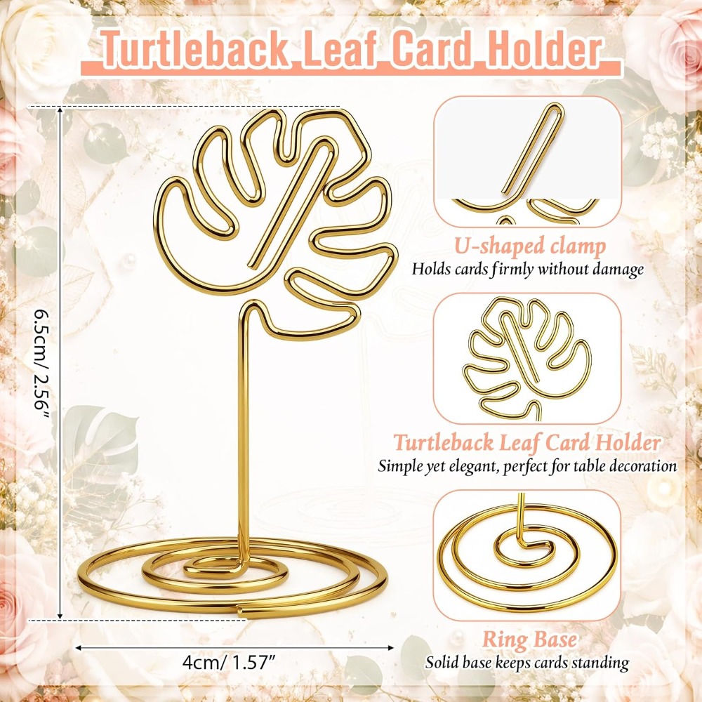 24 Pcs Summer Gold Monstera Le - огляд і ціна Place Card Holder