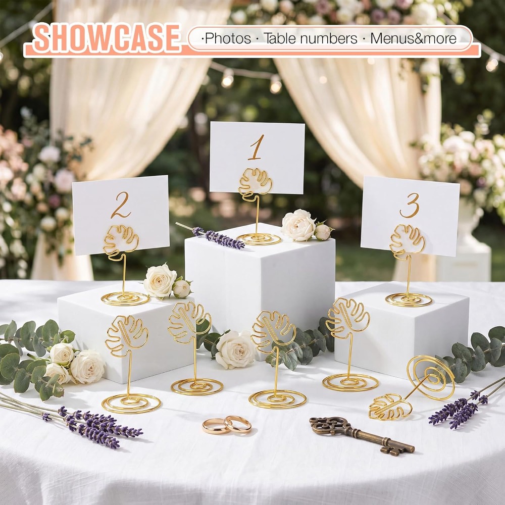 24 Pcs Summer Gold Monstera Le - огляд і ціна Place Card Holder