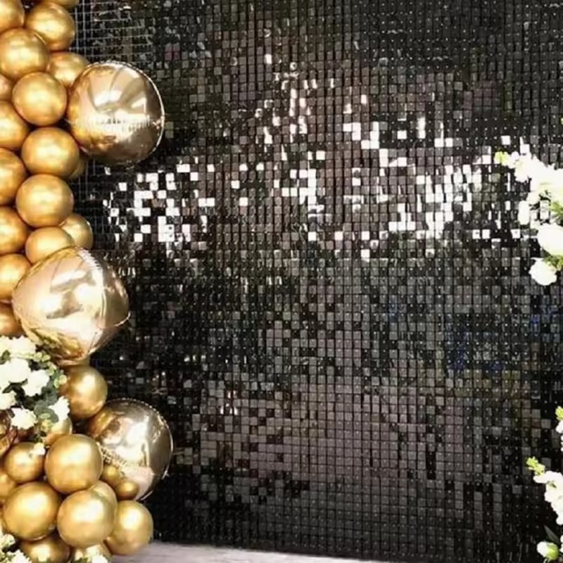 1/2/3PCS  Metallic Foil Fringe - огляд і ціна Wedding Backdrop Curtain