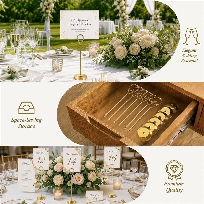 [A92P!】 Sturdy Photo Picture H - огляд і ціна Table Number Gold
