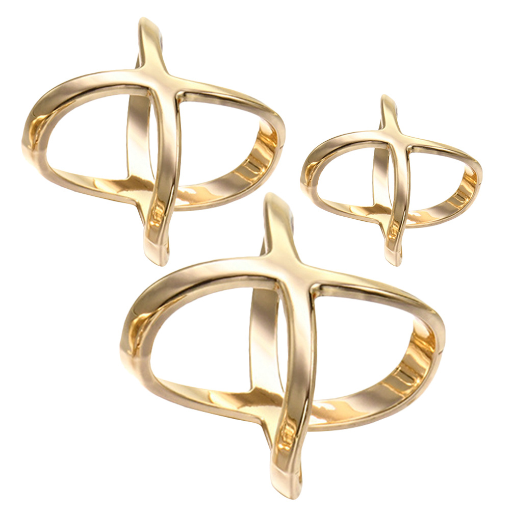 3pcs X Shaped Alloy Scarf Ring - огляд і ціна Wedding Zone