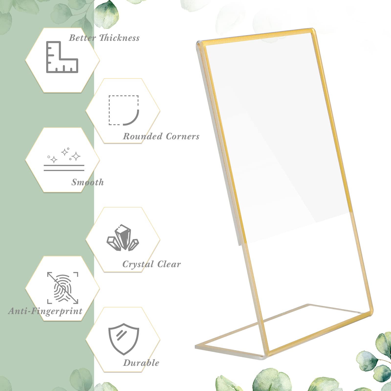 Gold Frame Acrylic Sign Holder - огляд і ціна Table Number Gold