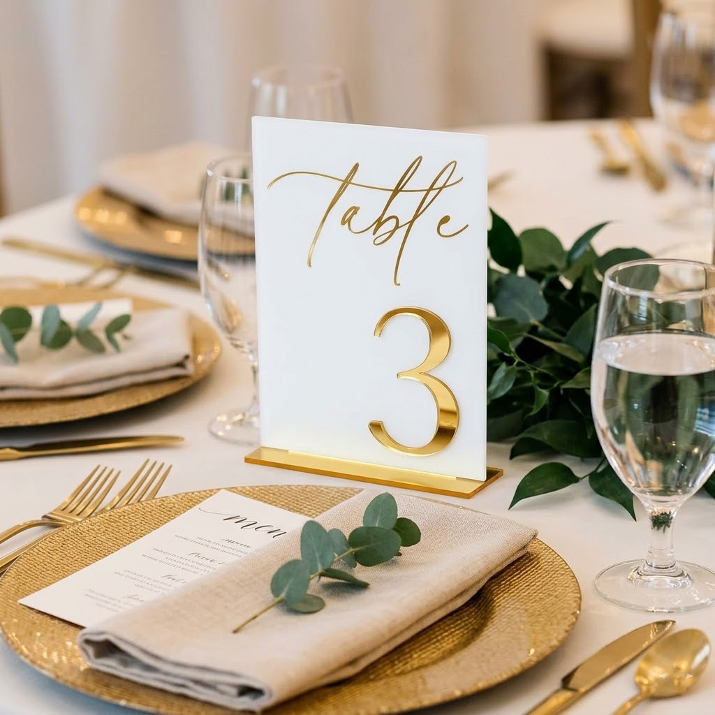 Wedding Table Numbers 1-10 wit - огляд і ціна Table Number Gold