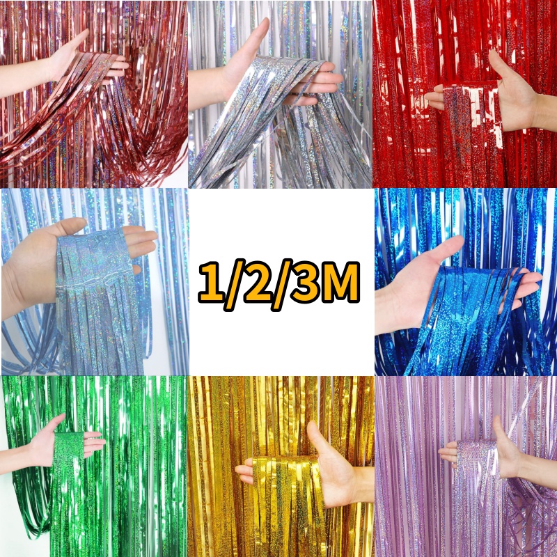 tinsel blue Pink Foil Curtain  - огляд і ціна Wedding Backdrop Curtain