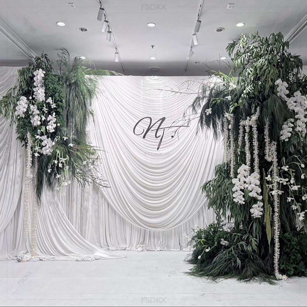 FSDKX Cheap White Ice Silk Clo - огляд і ціна Wedding Backdrop Curtain
