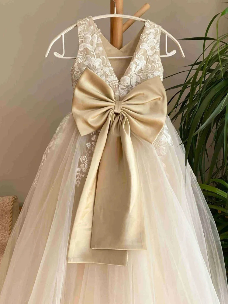 Elegant Flower Girl Dress For  - огляд і ціна Bridal Sash Ribbon