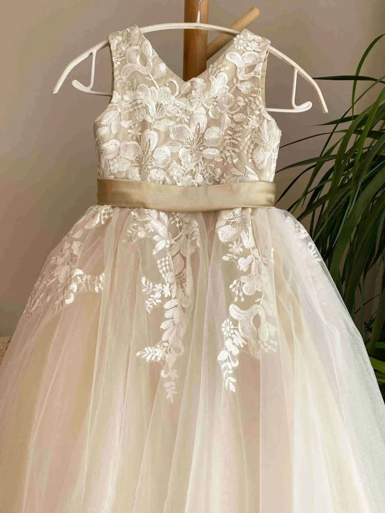 Elegant Flower Girl Dress For  - огляд і ціна Bridal Sash Ribbon