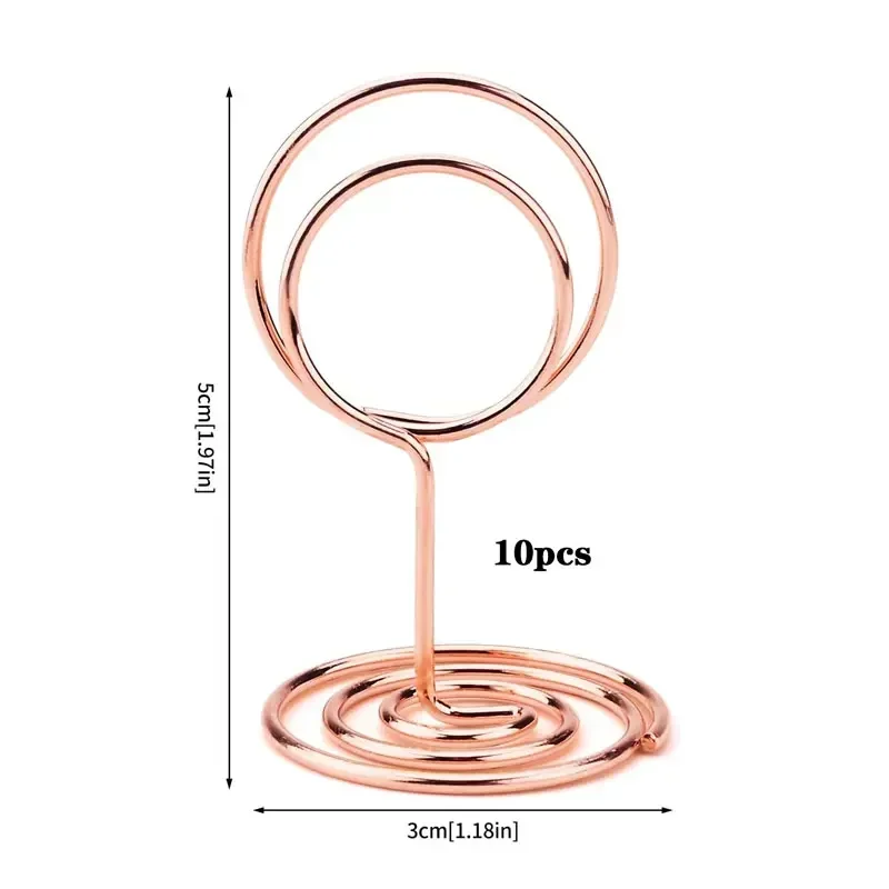 10PCS Metal Place Card Holders - огляд і ціна Table Number Gold