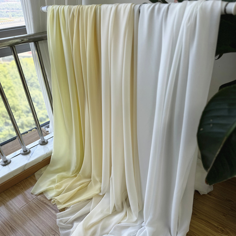 White Yellow Chiffon Fabric Br - огляд і ціна Wedding Backdrop Curtain