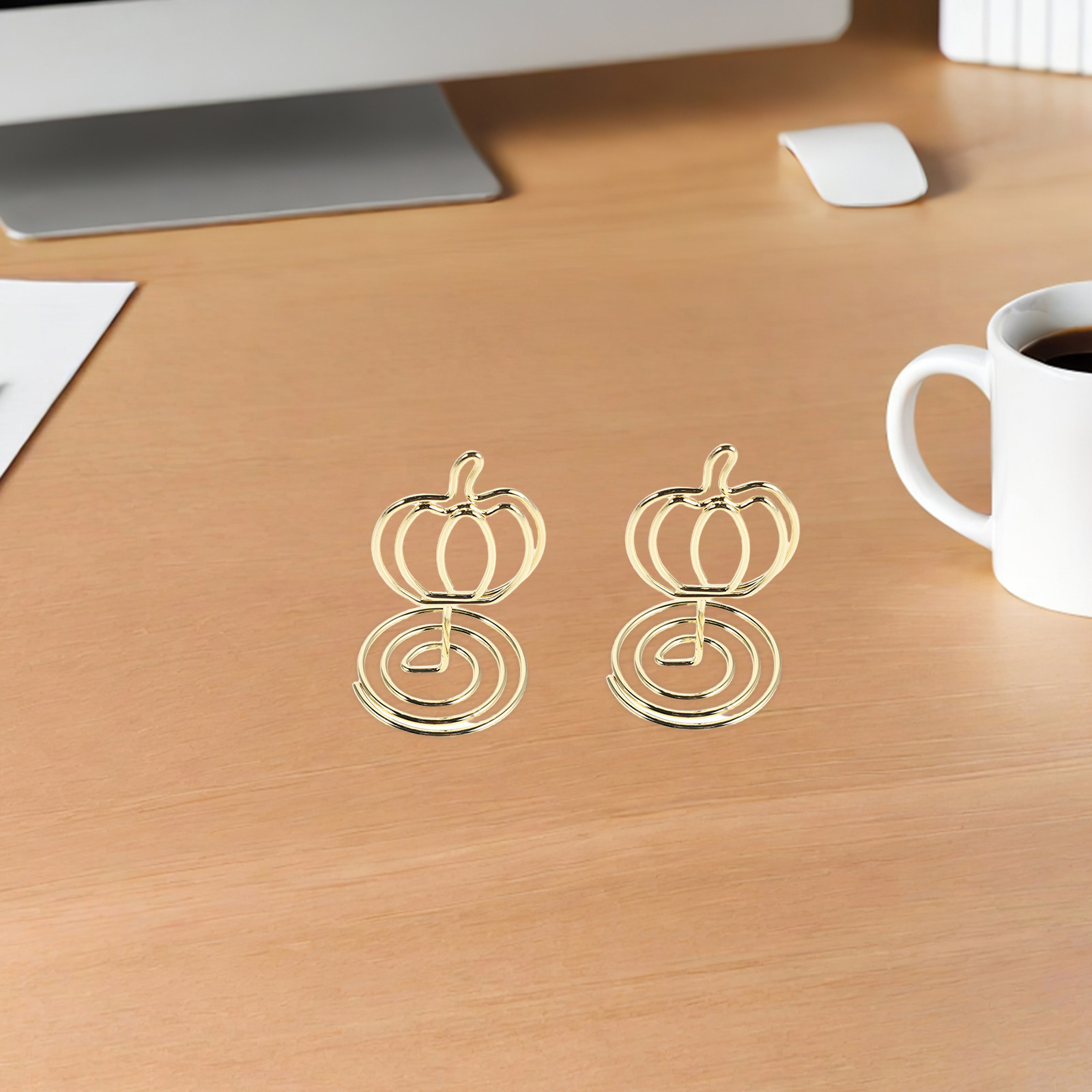 12Pcs Pumpkin Table Card Holde - огляд і ціна Table Number Gold