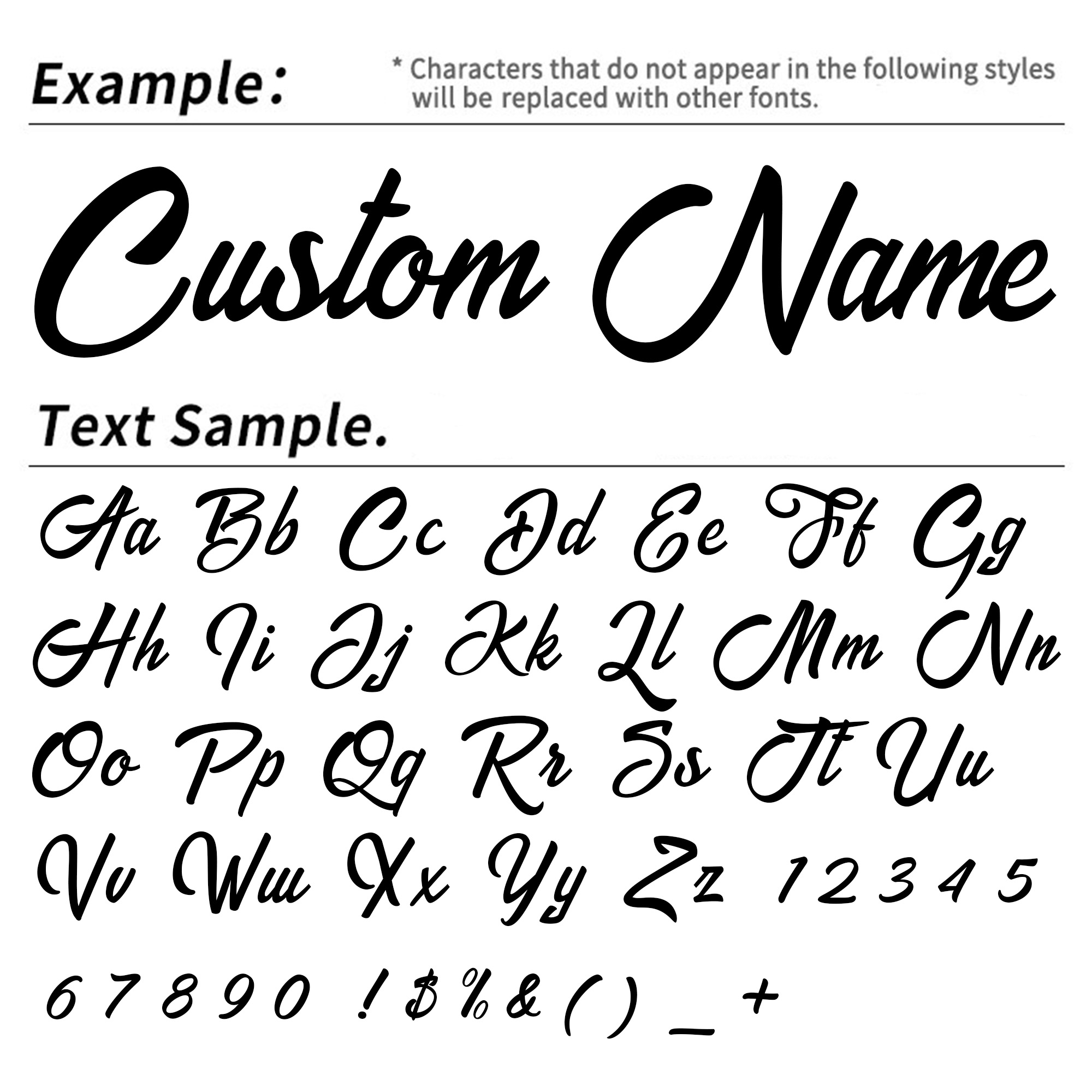 2PCS Custom Cursive Name Vinyl - огляд і ціна Wedding Shop