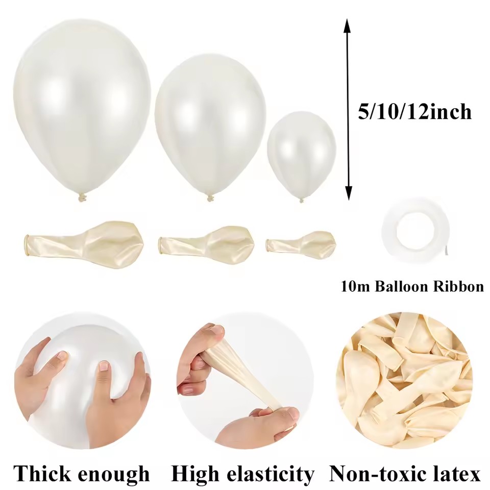21Pcs Pearlescent White Balloo - огляд і ціна Wedding Balloon Arch