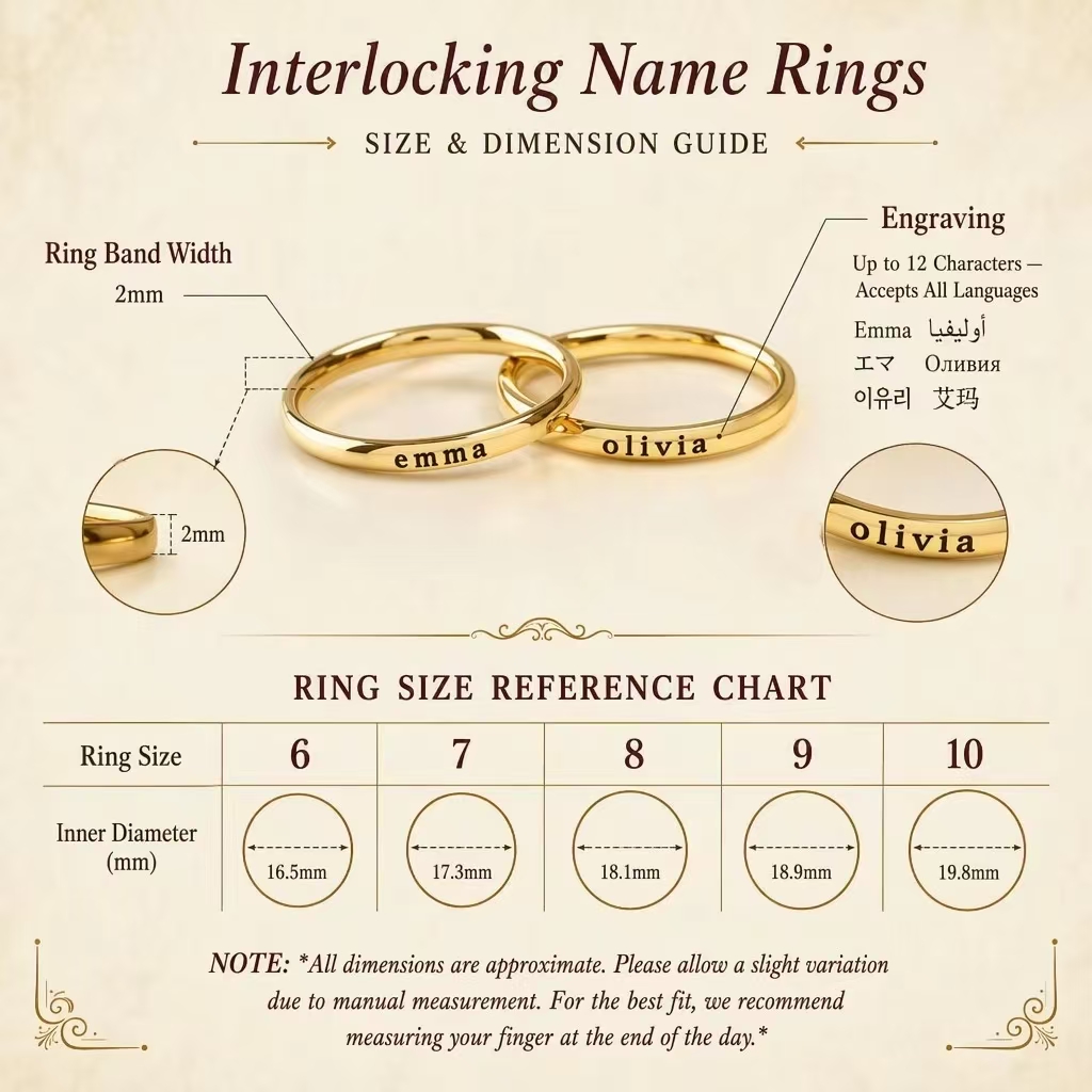 Personalized Engraved Name Rin - огляд і ціна Wedding Zone