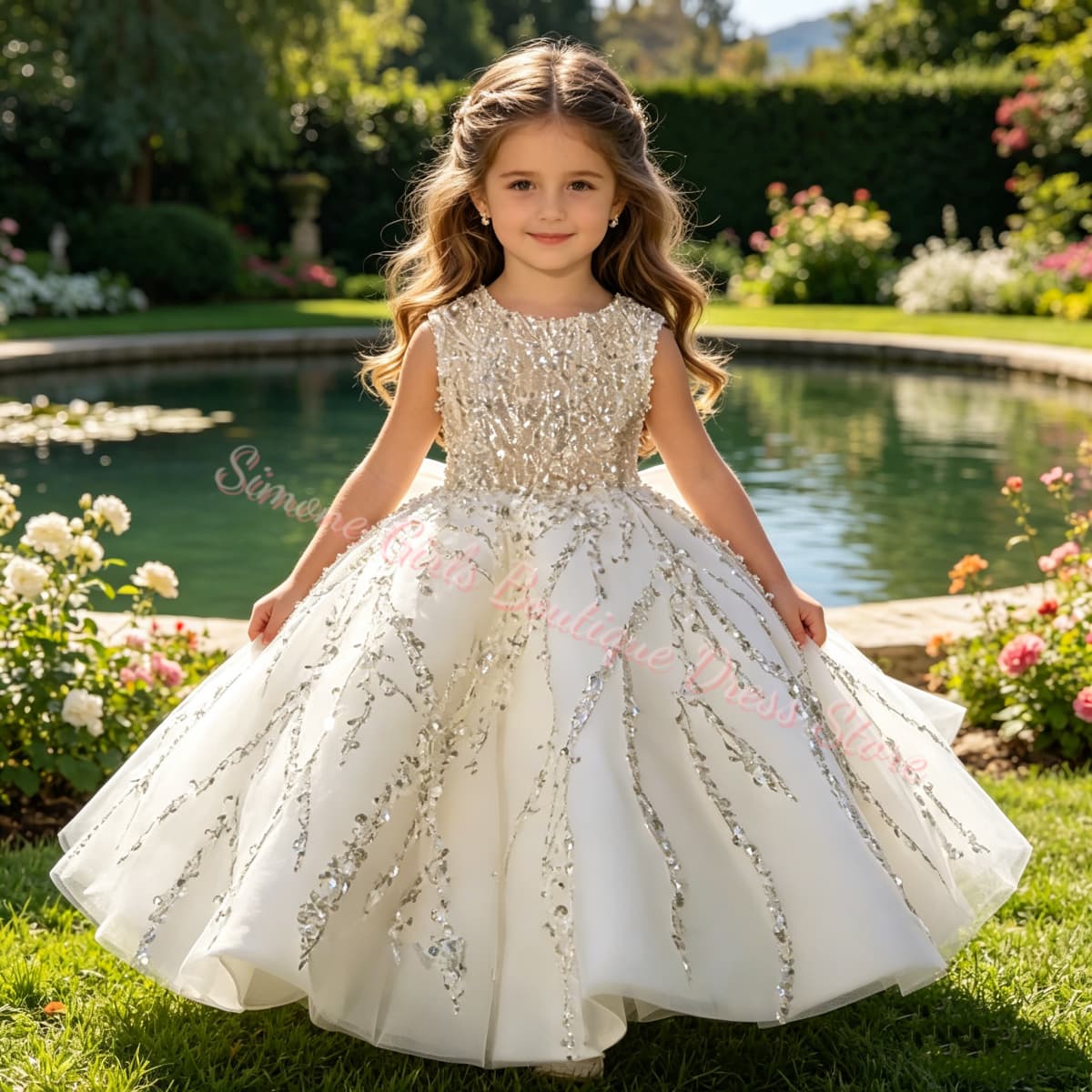 Flower Girl Dress Luxury Beade - огляд і ціна Bridal Sash Ribbon