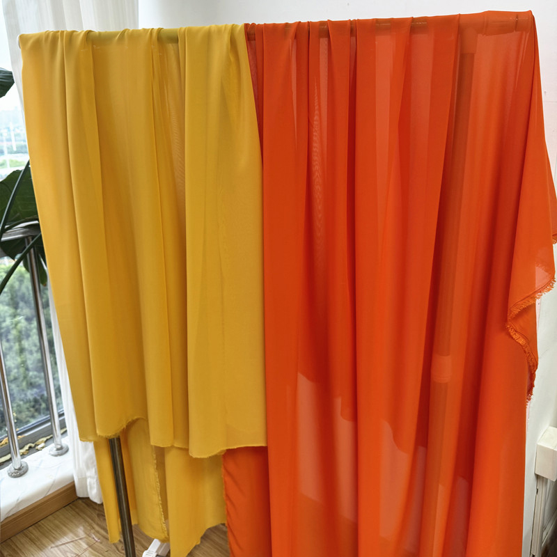 Yellow Orange Chiffon Fabric B - огляд і ціна Wedding Backdrop Curtain