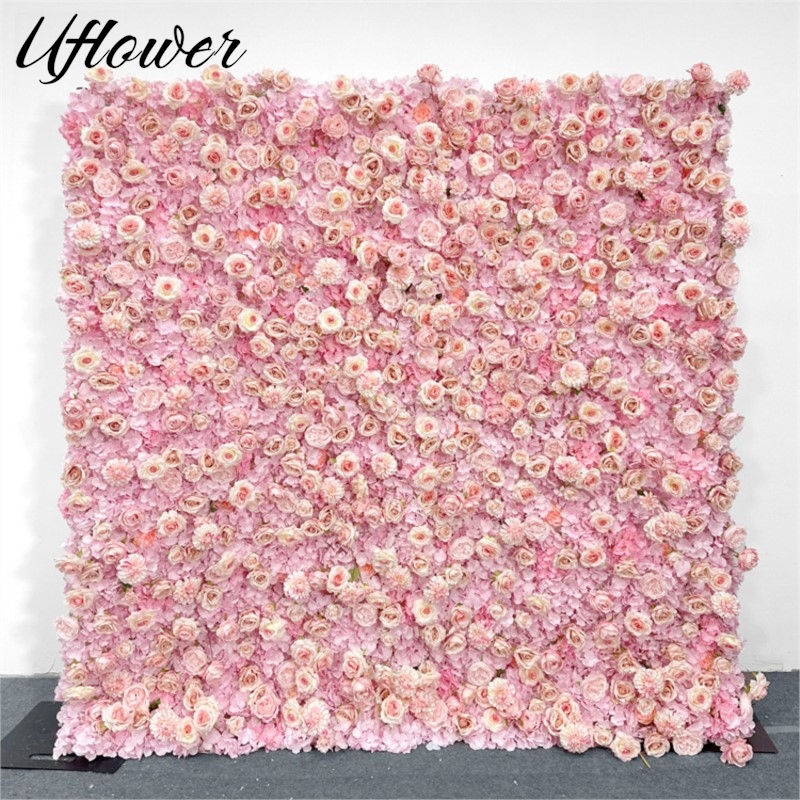 Uflower Pink Rose Hydrangea Cl - огляд і ціна Wedding Backdrop Curtain