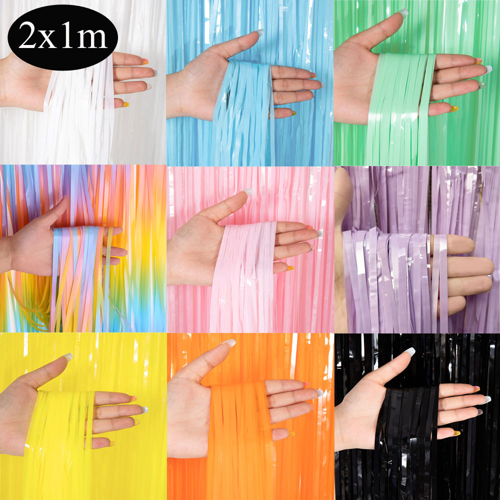 Rainbow Foil Fringe Curtain Ba - огляд і ціна Wedding Backdrop Curtain