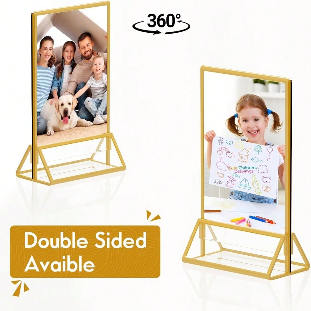 Pack of 6 6x8 Gold Picture Fra - огляд і ціна Table Number Gold