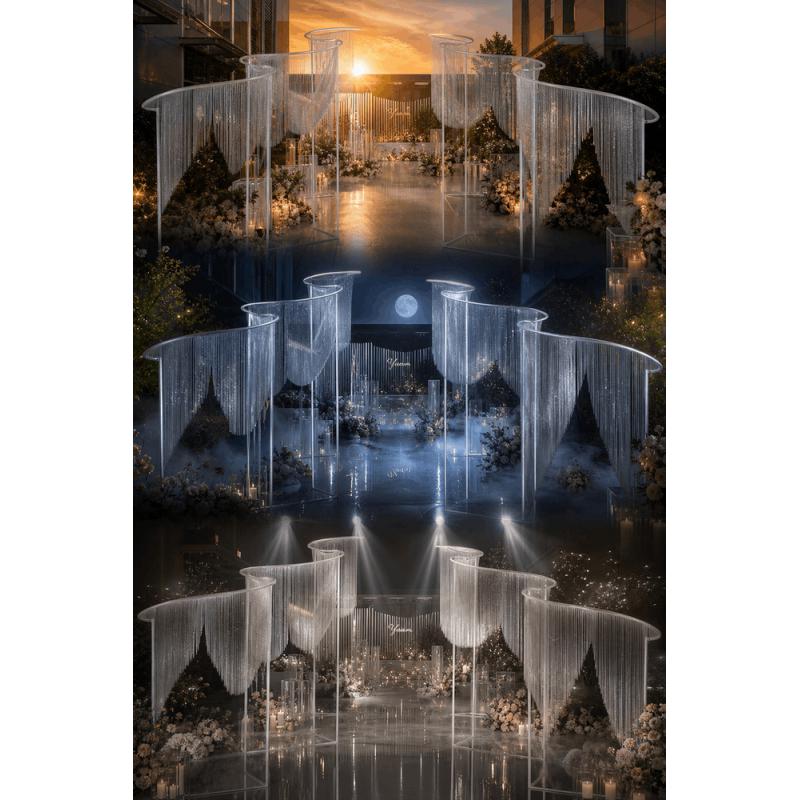 240-300 CM Tall Luxury  S Shap - огляд і ціна Wedding Backdrop Curtain