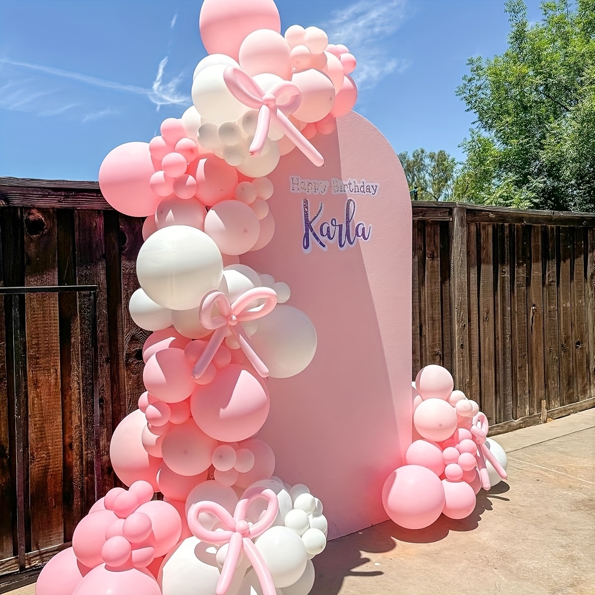 141 Pcs Pink Ribbon Balloons A - огляд і ціна Wedding Balloon Arch