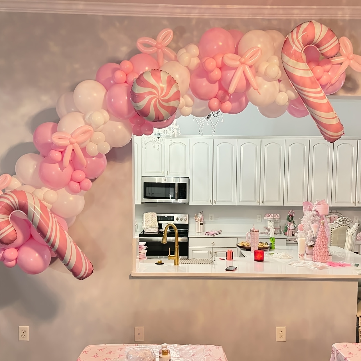 141 Pcs Pink Ribbon Balloons A - огляд і ціна Wedding Balloon Arch